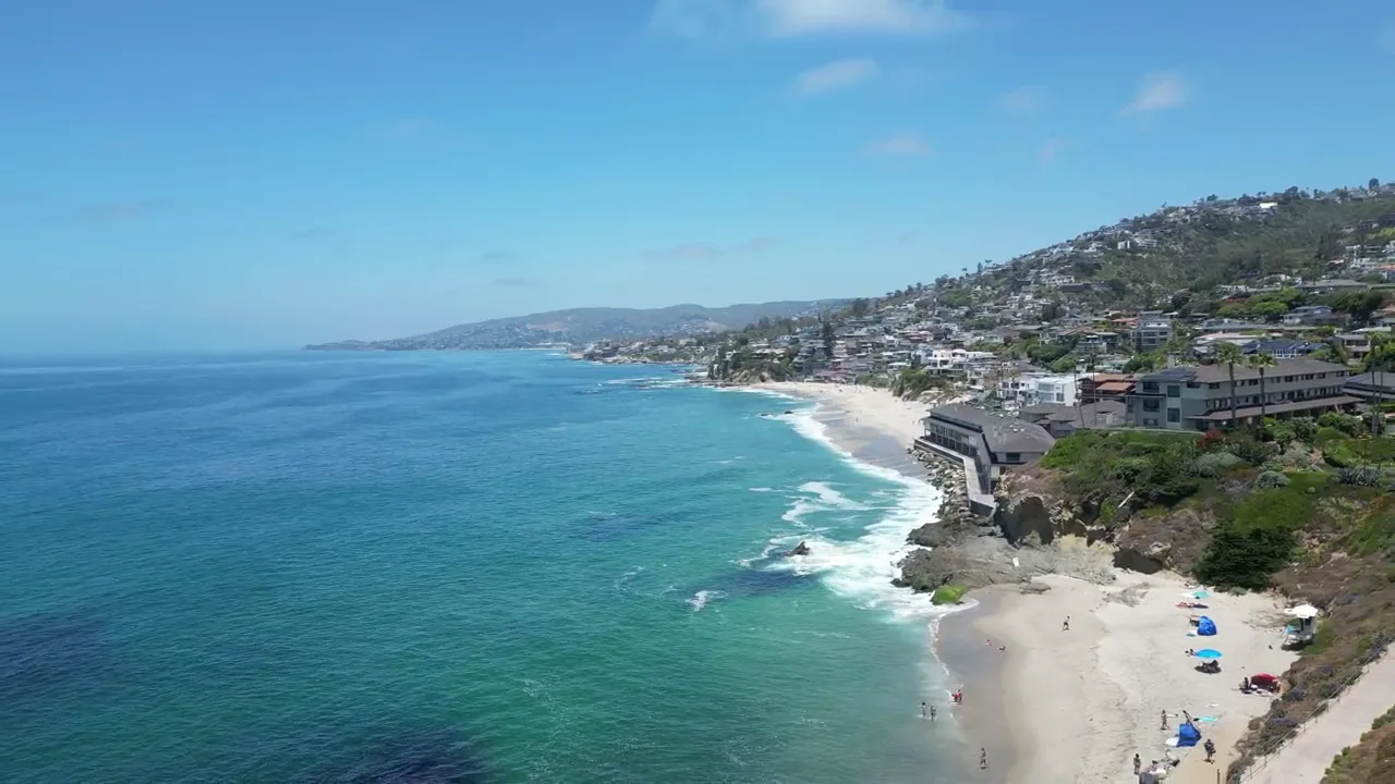 Aerial view of the Laguna Beach coastline